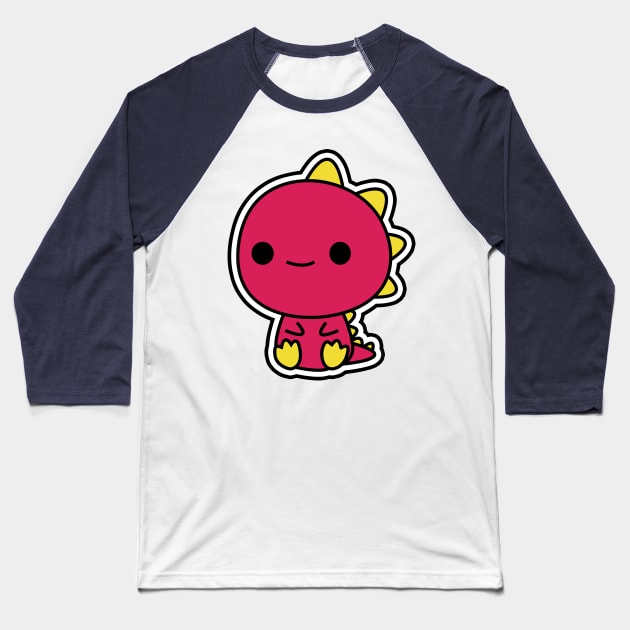 Sweet Dinosaur Baseball T-Shirt by Scrill